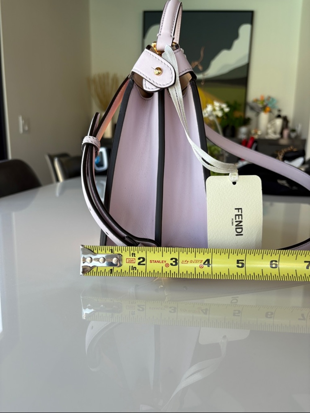 FENDI Rare Leather Shoulder Bag with Gold Hardware - Picture 6 of 12